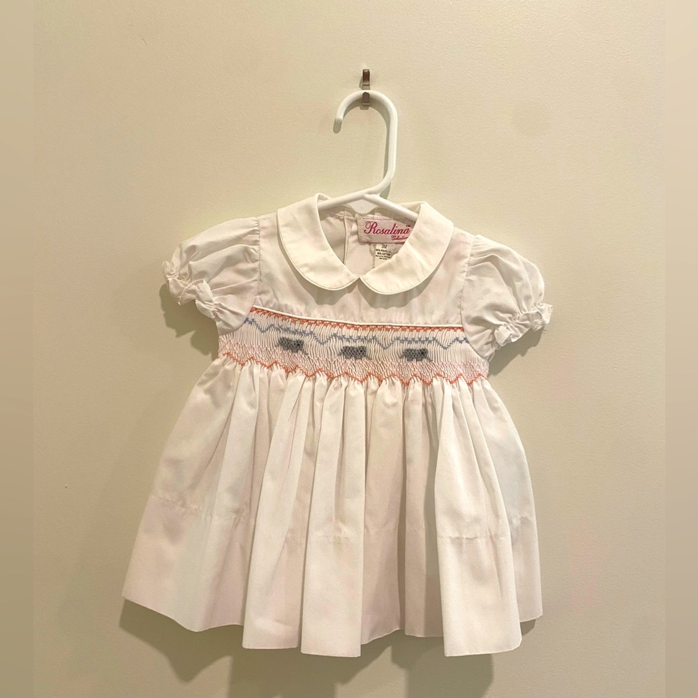 Rosalina smocked dress with elephants
